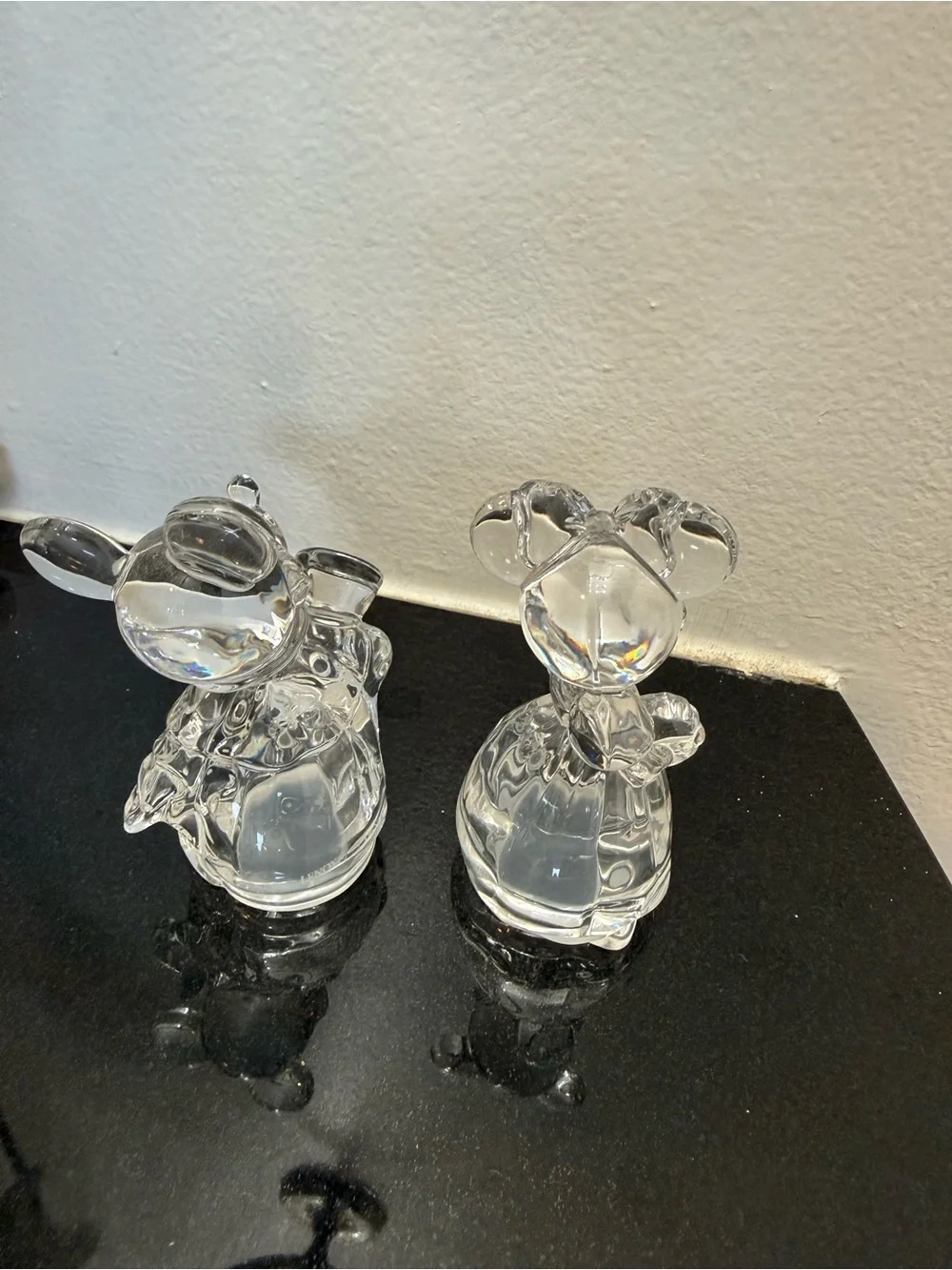 Disney Lenox Crystal Mickey & Minnie  - Home Accent/salt n pepper shaker